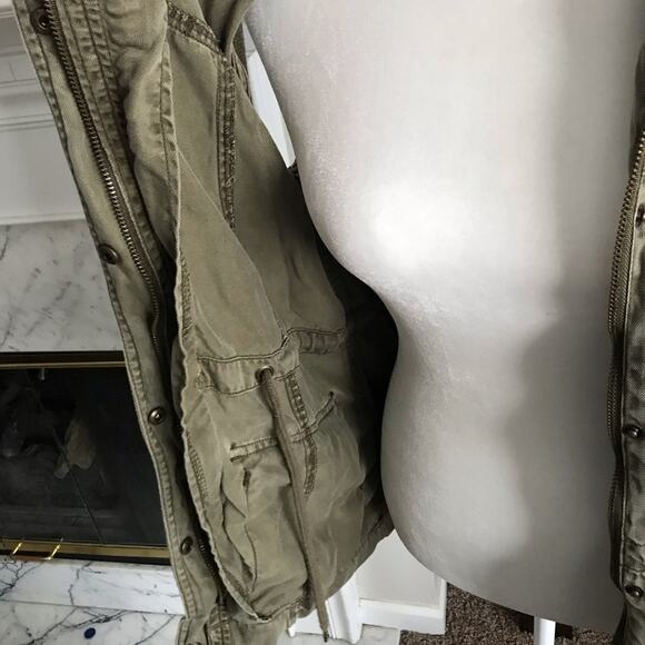 Army Green Utility Sleeveless Jacket grunge Grungecore Y2K - Picture 7 of 12